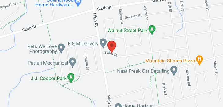 map of 580 TENTH Street